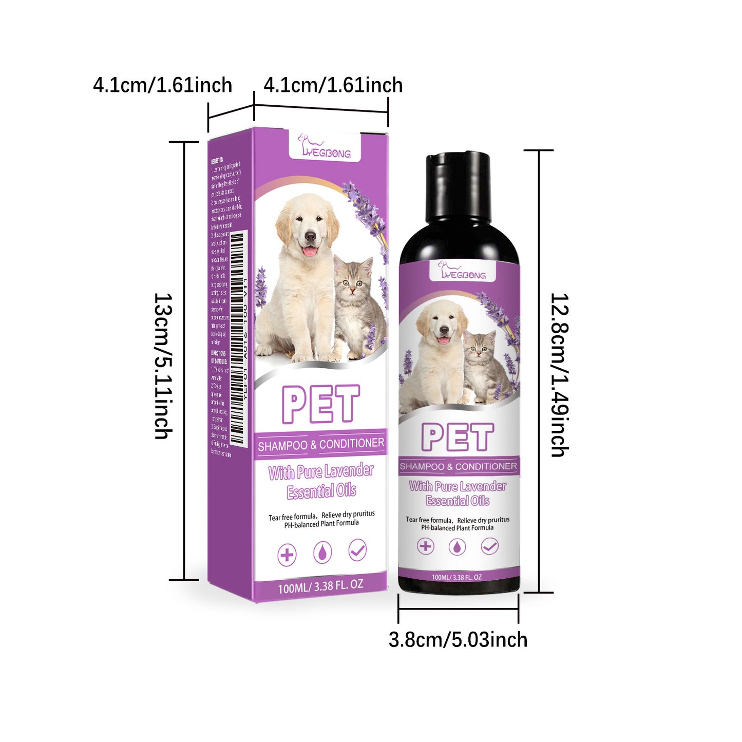 Pet Shampoo & Conditioner with Pure Lavender Essential Oils