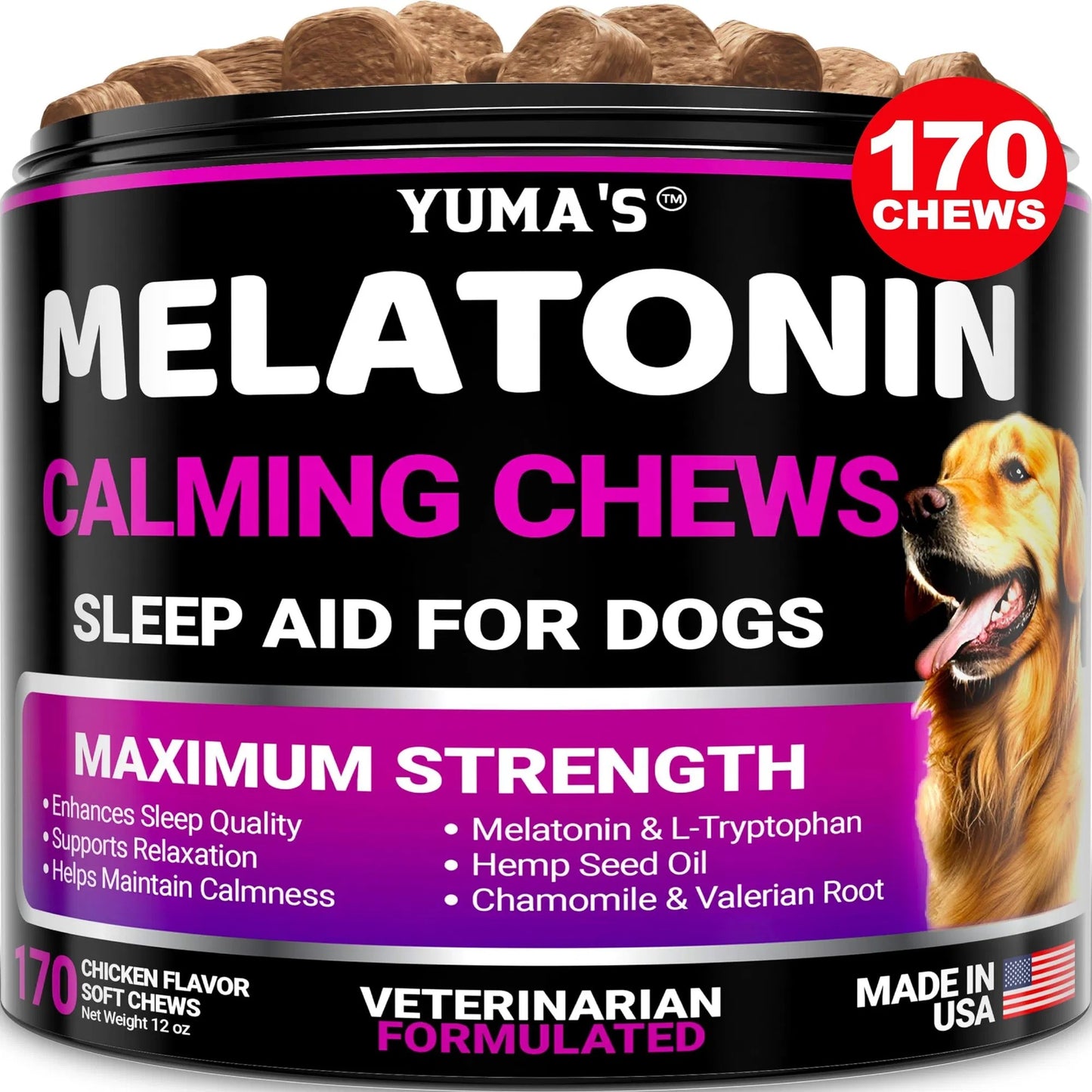 Do Not Sell On Amazon Melatonin Calming Chews For Dogs 170 Chews Dog Stress And Anxiety Relief