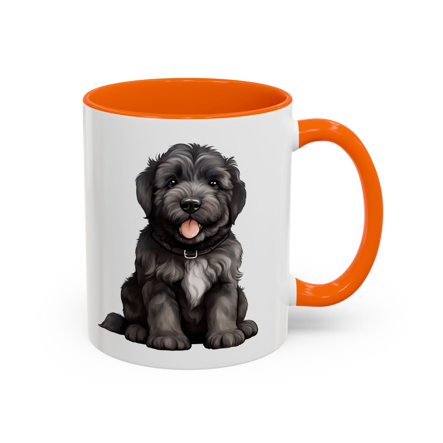 Cute Bouvier Des Flanders Dog Design Accent Coffee Mug - 11oz & 15oz