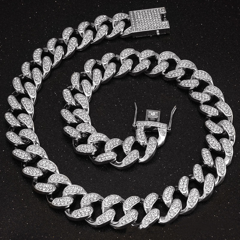 Diamond Bling Dog Cat Collar - Cuban Style Necklace
