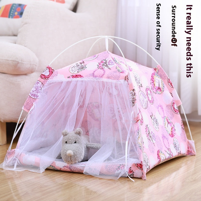 Portable Cat Tent Nest with Summer Bug Screen