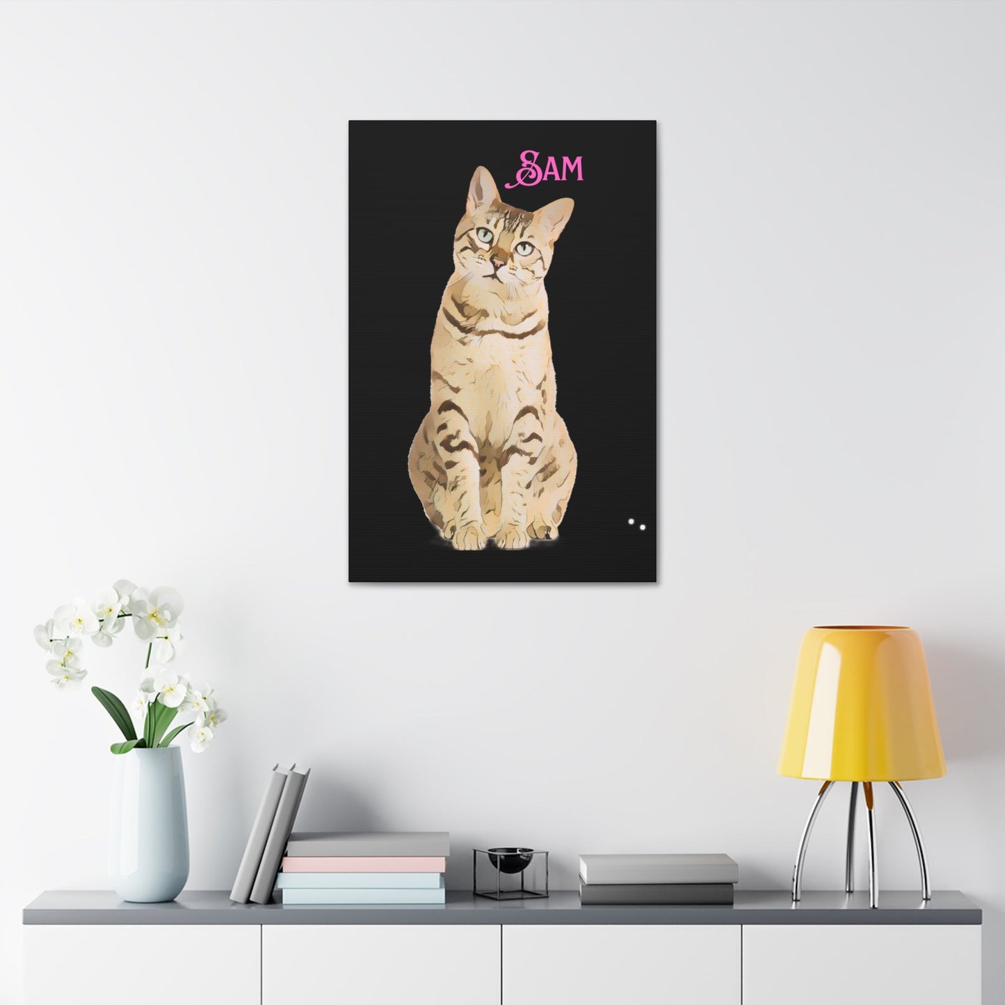 PAW-sonalized Black Canvas Print | Upload Photo~Choose size | Purrfect Pet Haven