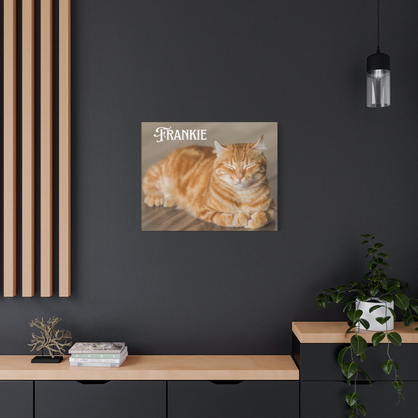 Personalized Landscape Photo Canvas Wall Art - Stretch Framed Print for Pet Lovers