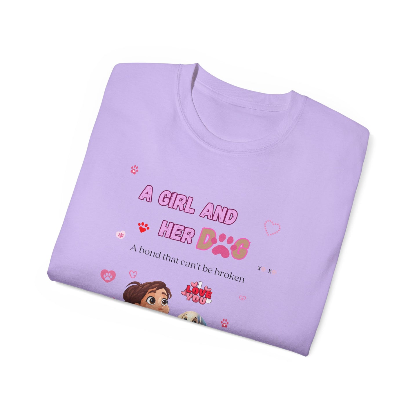 Girl and Her Dog Unisex Tee | Cute Pet Lover Shirt | Personalized Gift | Purrfect Pet Haven