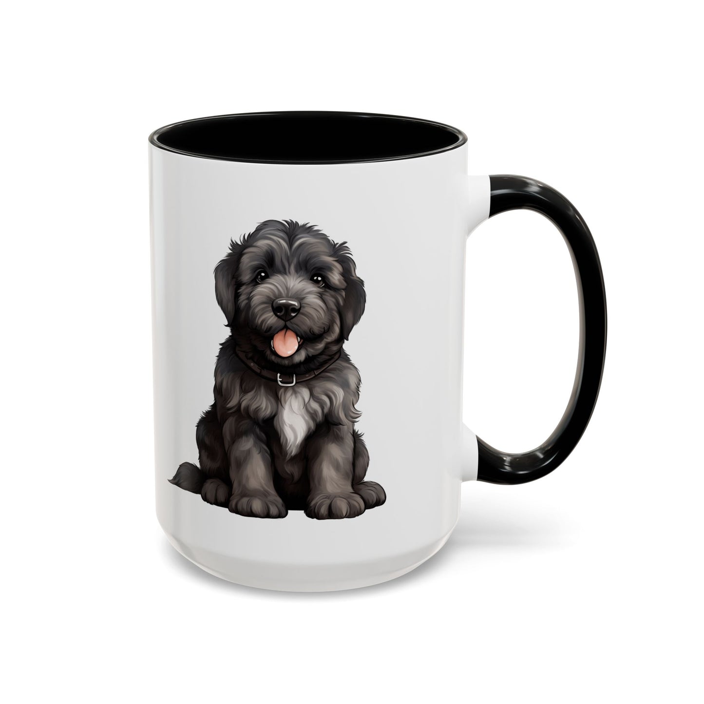 Cute Bouvier Des Flanders Dog Design Accent Coffee Mug - 11oz & 15oz
