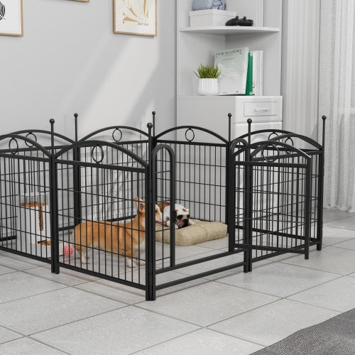 Indoor Outdoor 24 Inch Metal Dog 8 Panel Playpen