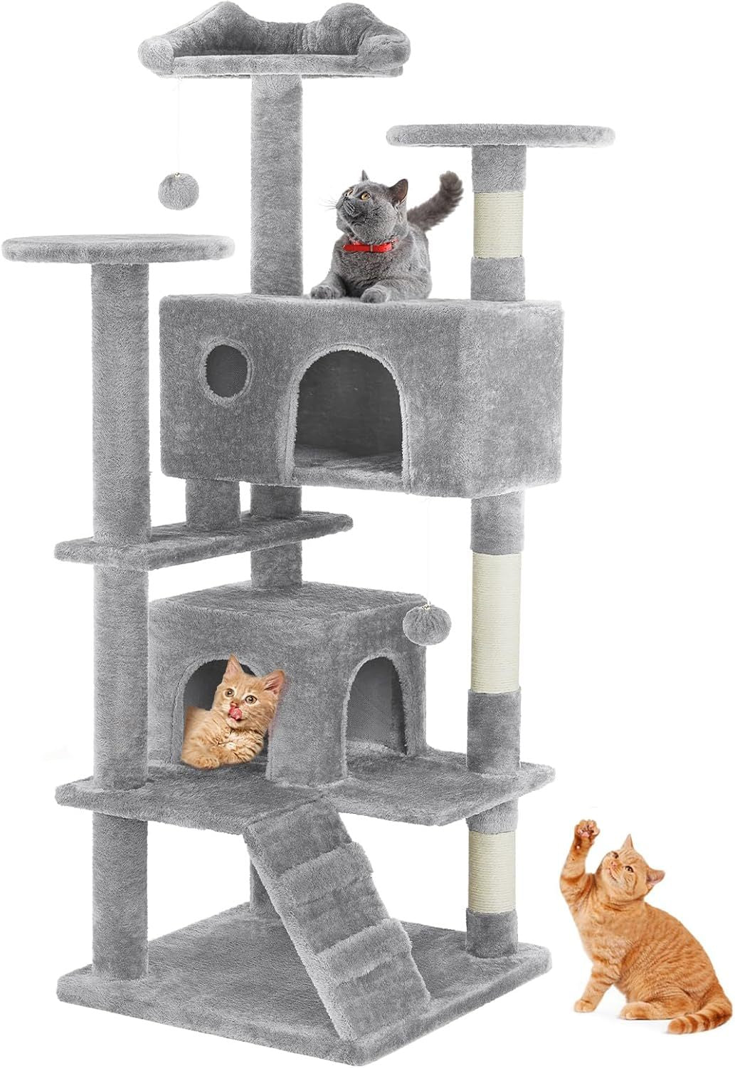 54 Inch Multi-Level Cat Tree Tower