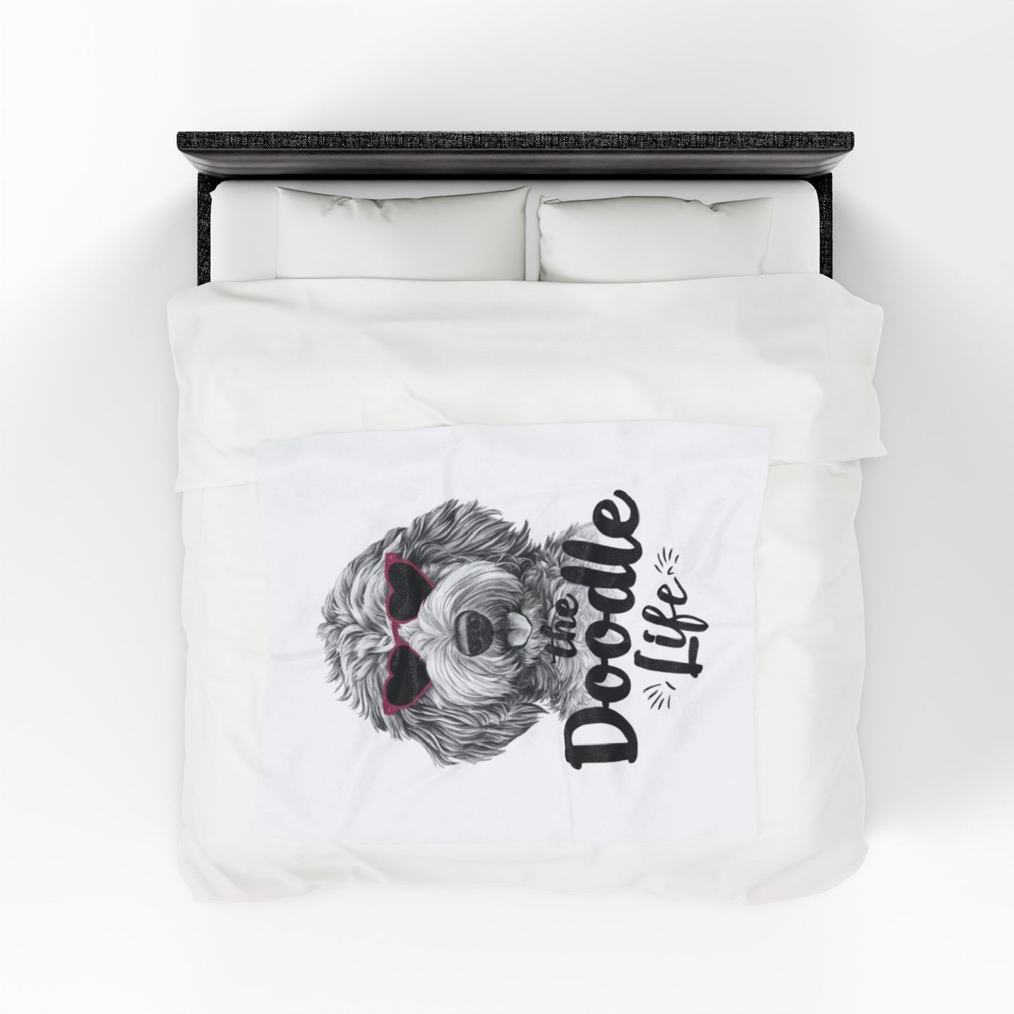 Doodle Life Plush Blanket - Cozy Goldendoodle Lover Gift