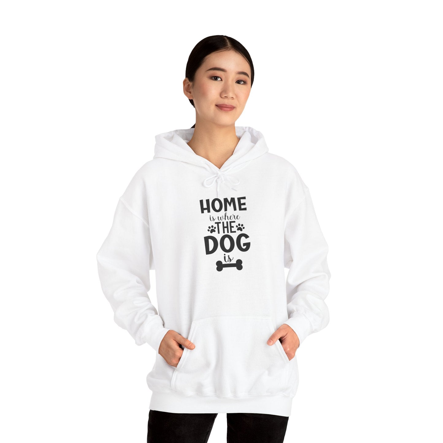 Home is Where the Dog Is Unisex Heavy Blend™ Hooded Sweatshirt | Purrfect Pet Haven