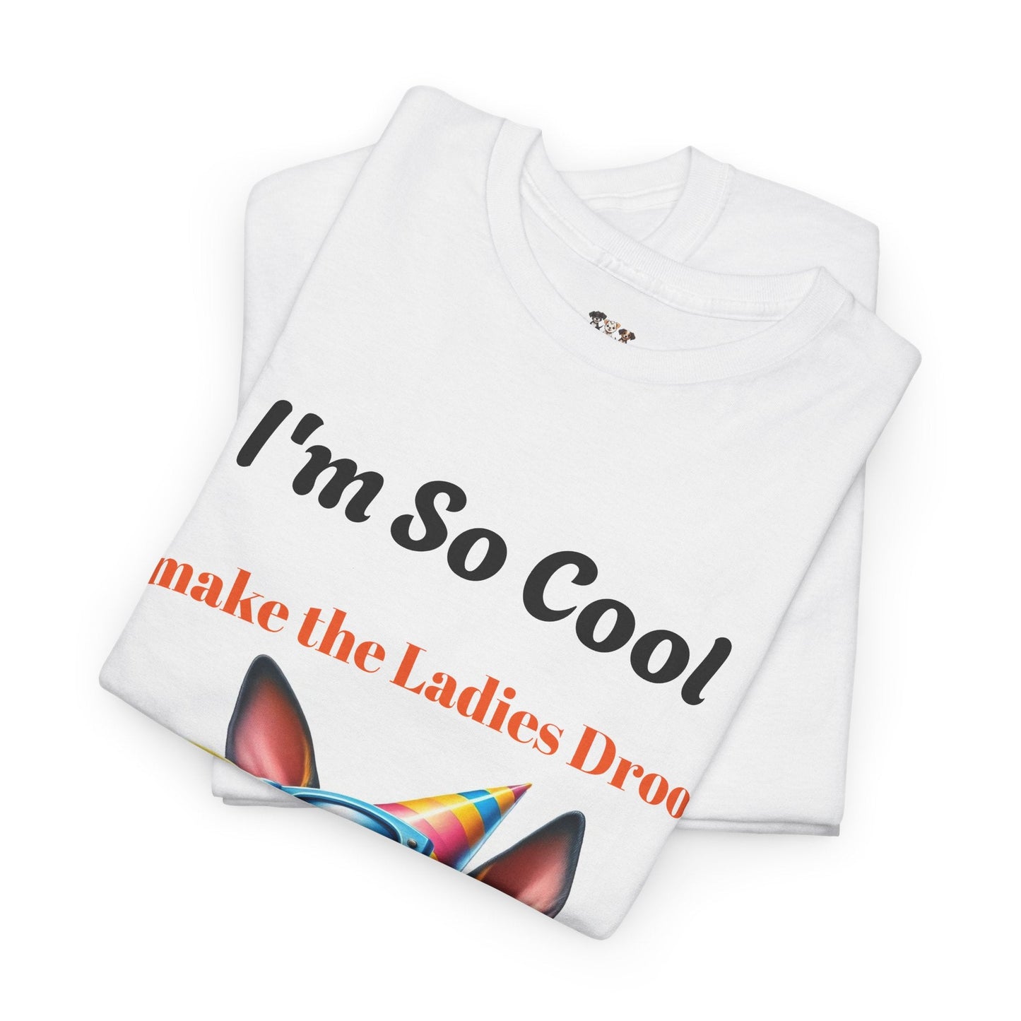 Unisex Heavy Cotton Tee - Cool Dog Graphic | I Make the Ladies Drool | Fun Pet Lover Shirt | Purrfect Pet Haven