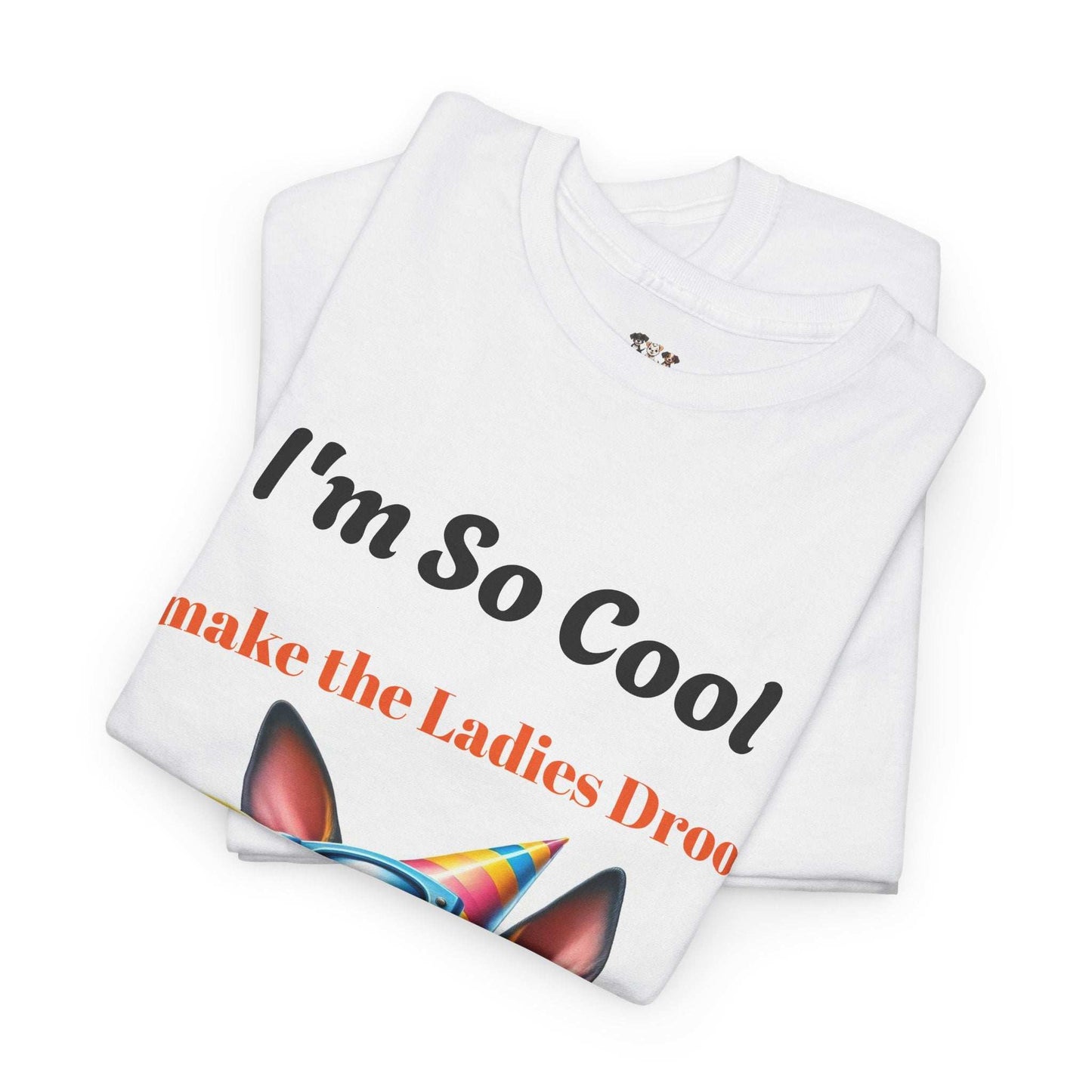 Unisex Heavy Cotton Tee - Cool Dog Graphic | I Make the Ladies Drool | Fun Pet Lover Shirt - Purrfect Pet Haven