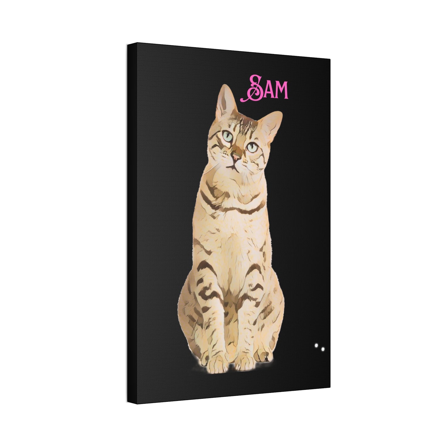PAW-sonalized Black Canvas Print | Upload Photo~Choose size | Purrfect Pet Haven