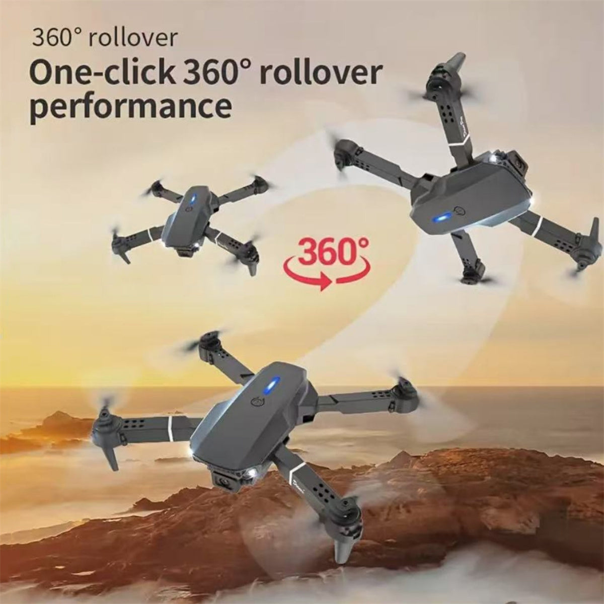 E88 Smart Pet Photography Drone - Foldable RC Camera Drone