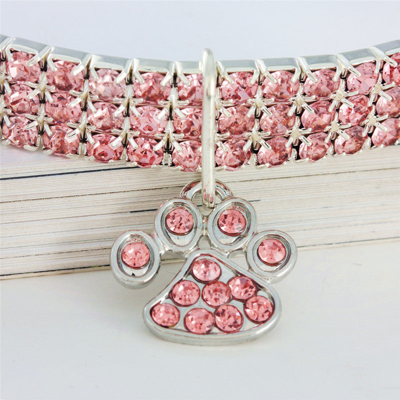 Diamond Mixed Color Dogs And Cats Necklace Ornament Pet Collar
