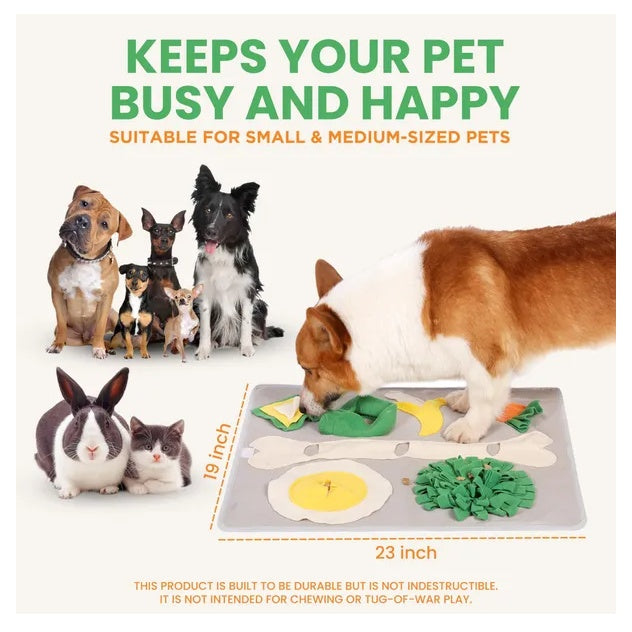 Snuffle Mat For Dogs Large Breed 19x23 Inch Keeps Pets Busy Indoors Comfortable