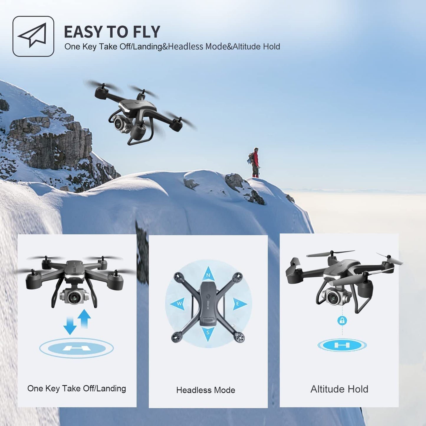 V14 Professional Pet Photography Drone - 6K HD Dual Camera WiFi FPV