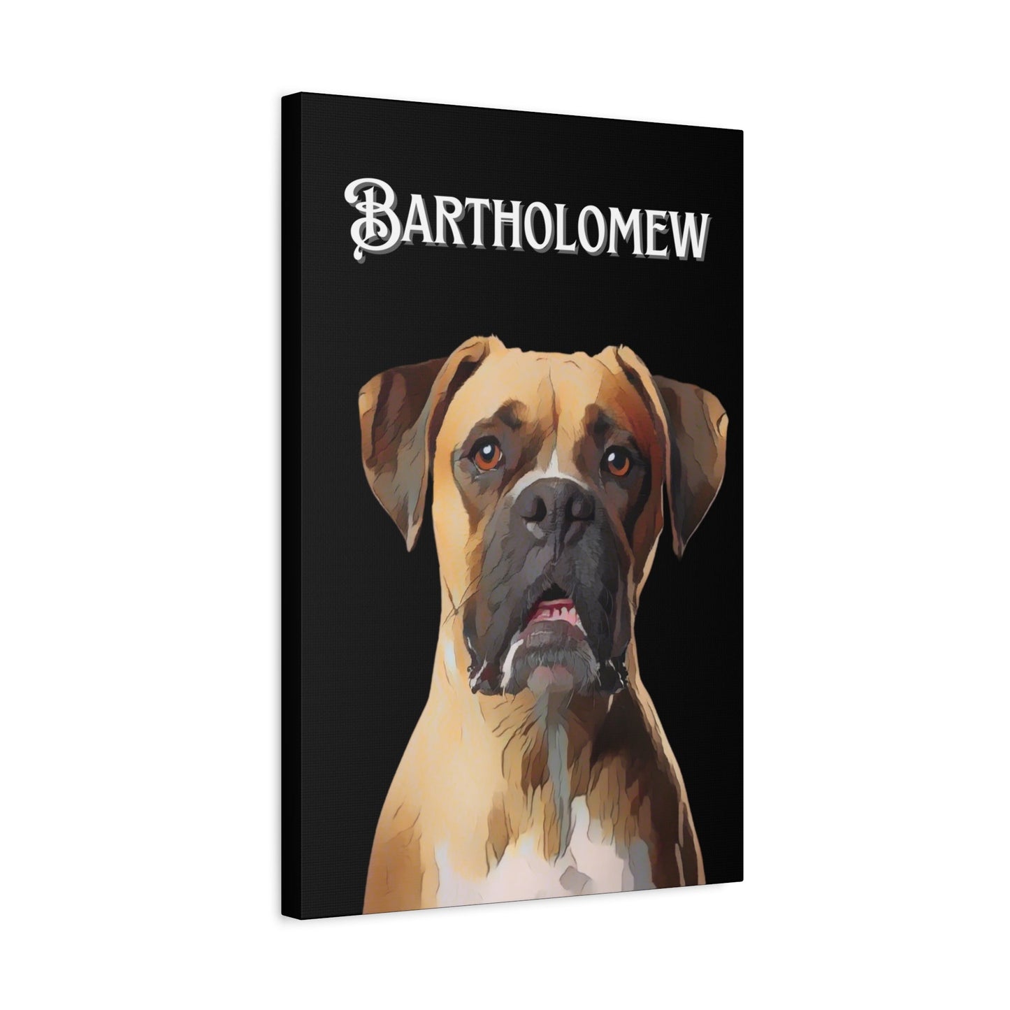 Personalized Dog Canvas Art - Custom Pet Portrait of Bartholomew | Purrfect Pet Haven