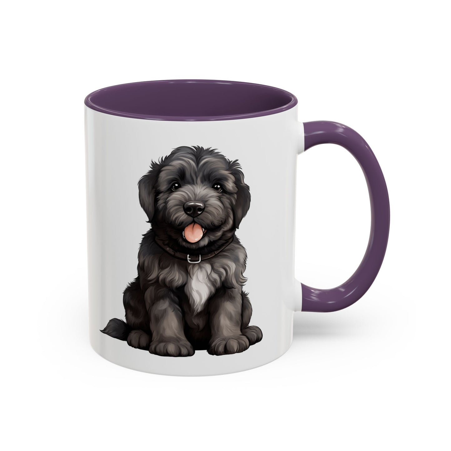 Cute Bouvier Des Flanders Dog Design Accent Coffee Mug - 11oz & 15oz