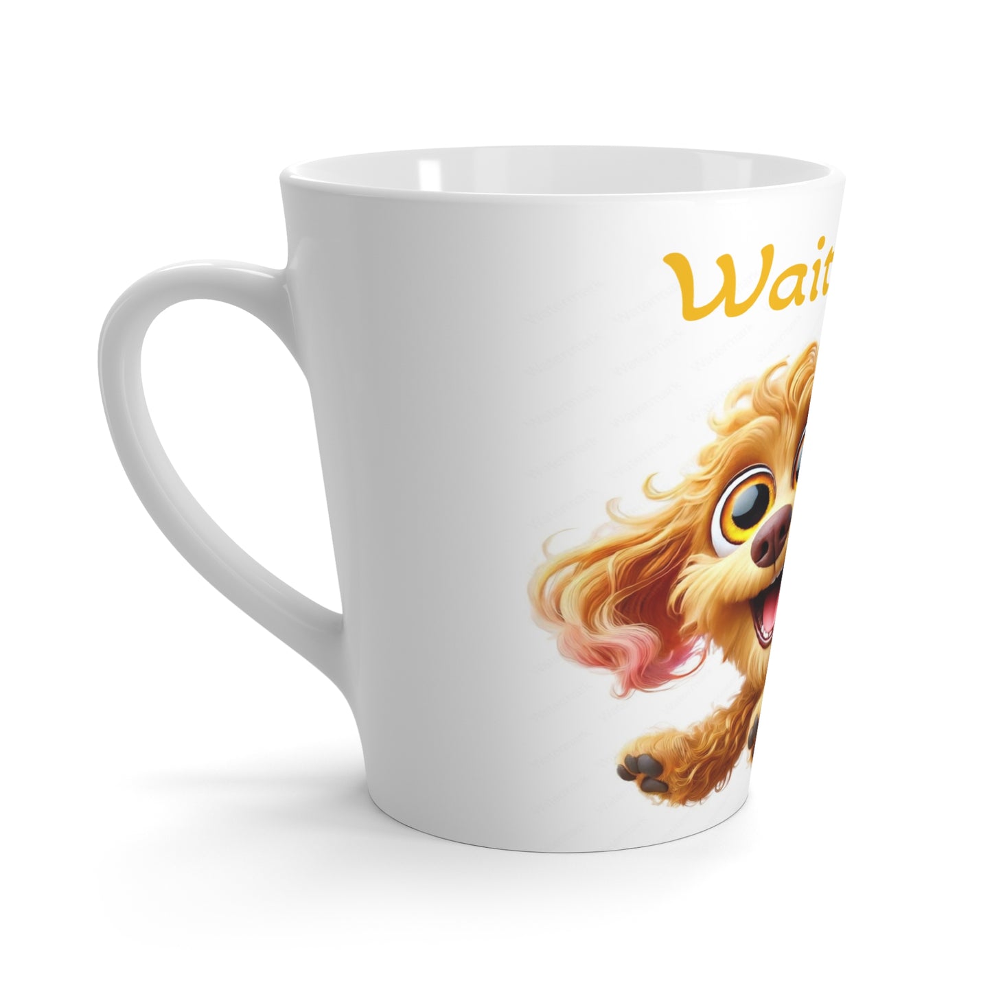 Cute Dog Latte Mug - "Wait for Me" Inspirational Coffee Cup for Pet Lovers | Purrfect Pet Haven