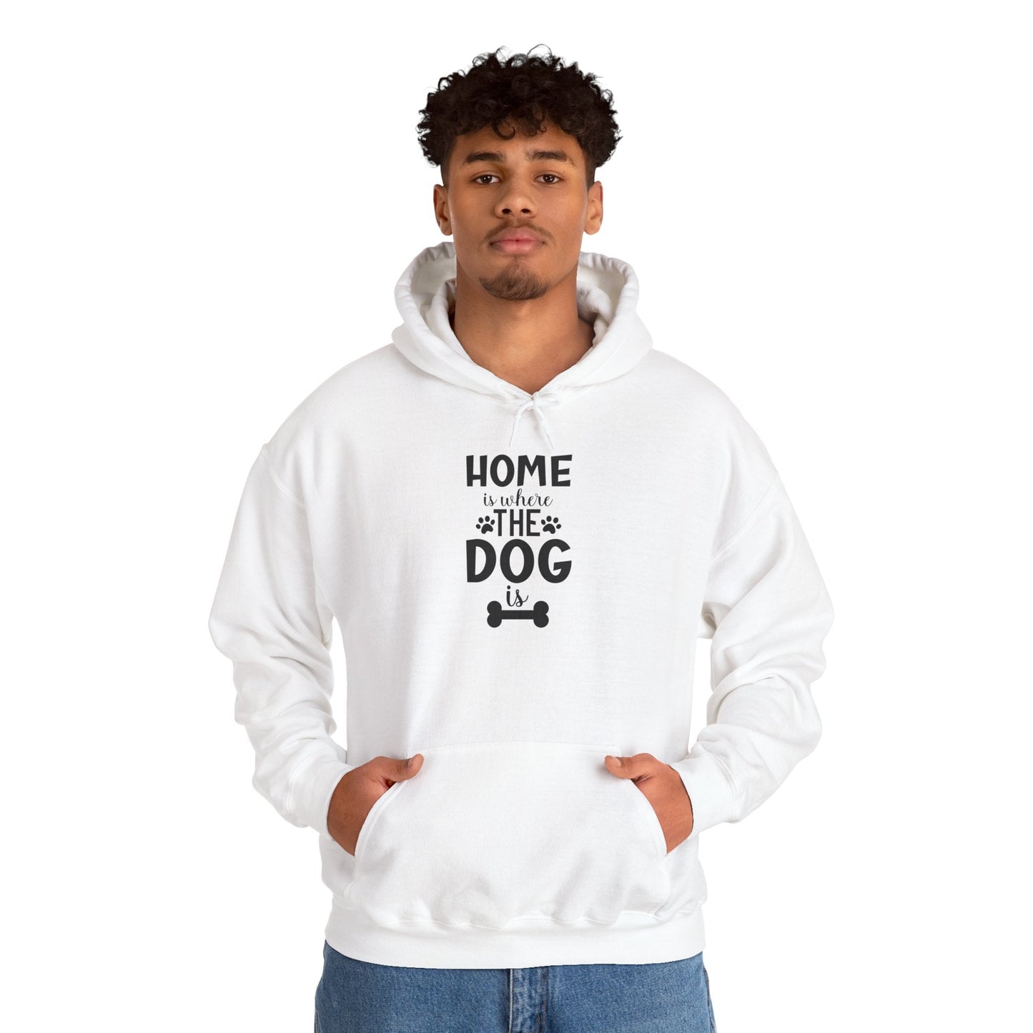 Home is Where the Dog Is Unisex Heavy Blend™ Hooded Sweatshirt | Purrfect Pet Haven