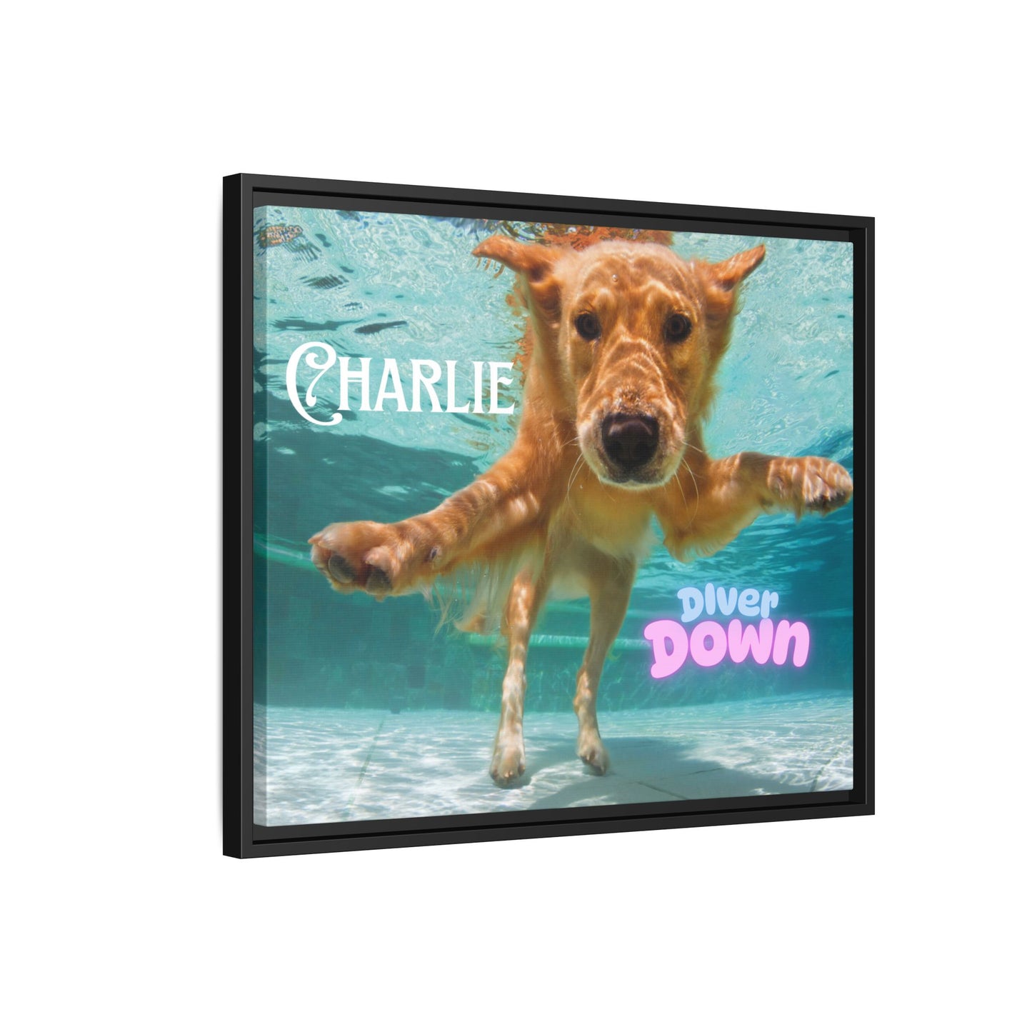 Framed Personalized Landscape Photo Canvas Wall Art - 'Add your Caption'