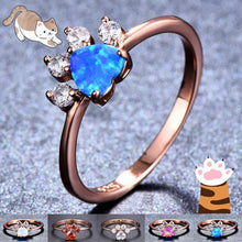 Cute Rhinestone Cat-claw Shaped Fashion Personality Ring  - Women's Jewelry