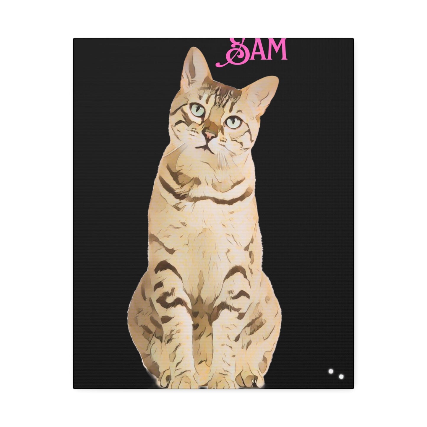 PAW-sonalized Black Canvas Print | Upload Photo~Choose size | Purrfect Pet Haven