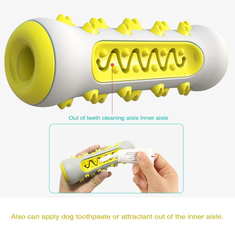 Indestructible Dog Squeaky Toys - Tough Toothbrush Chew Toy for Aggressive Chewers