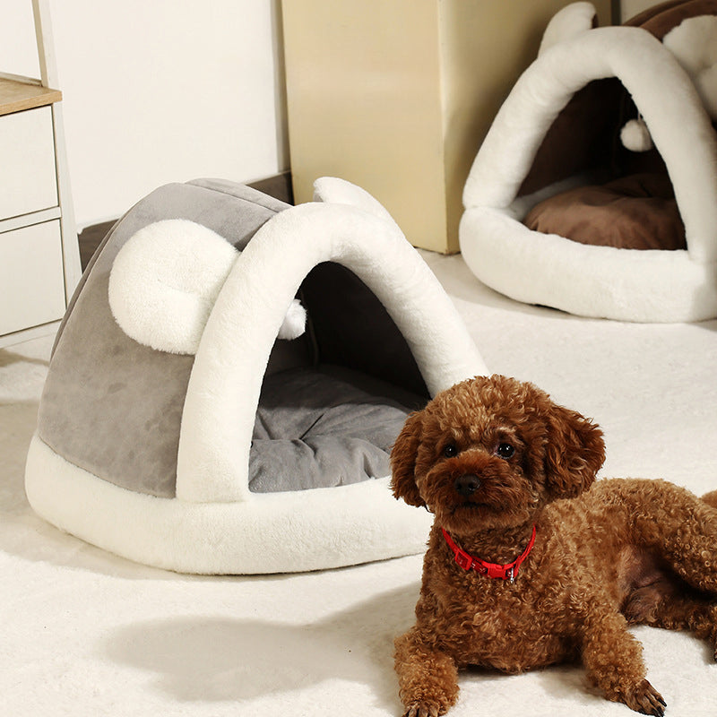 Pet Tent Cave Bed For Cats Small Dogs - Comfortable Pet Sleeping Bed