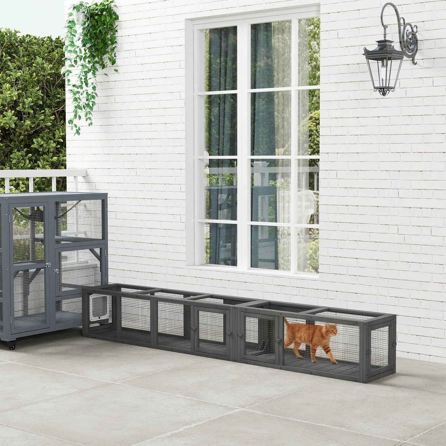 Wooden Cat Tunnel - Outdoor Combinable Design