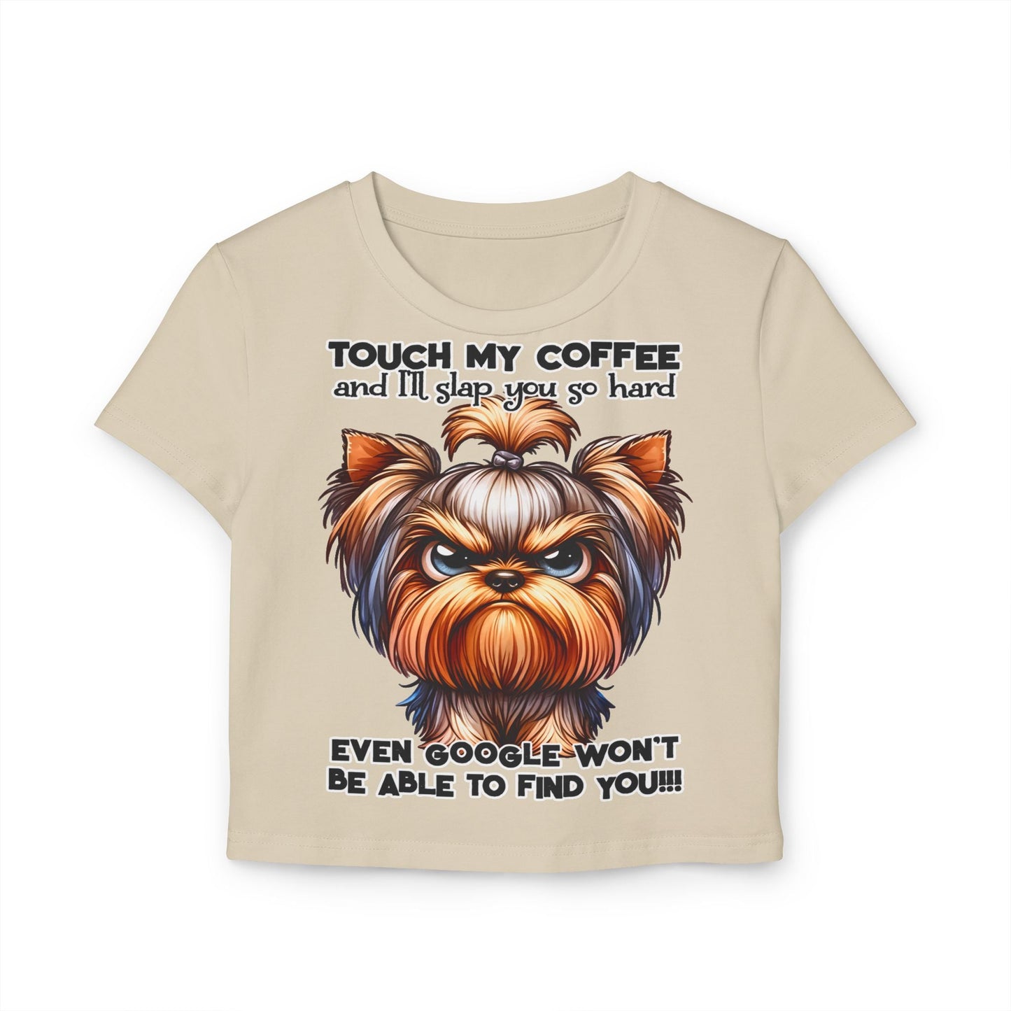 Funny Women Baby Tee - Touch My Coffee and I'll Slap You Hard | Purrfect Pet Haven
