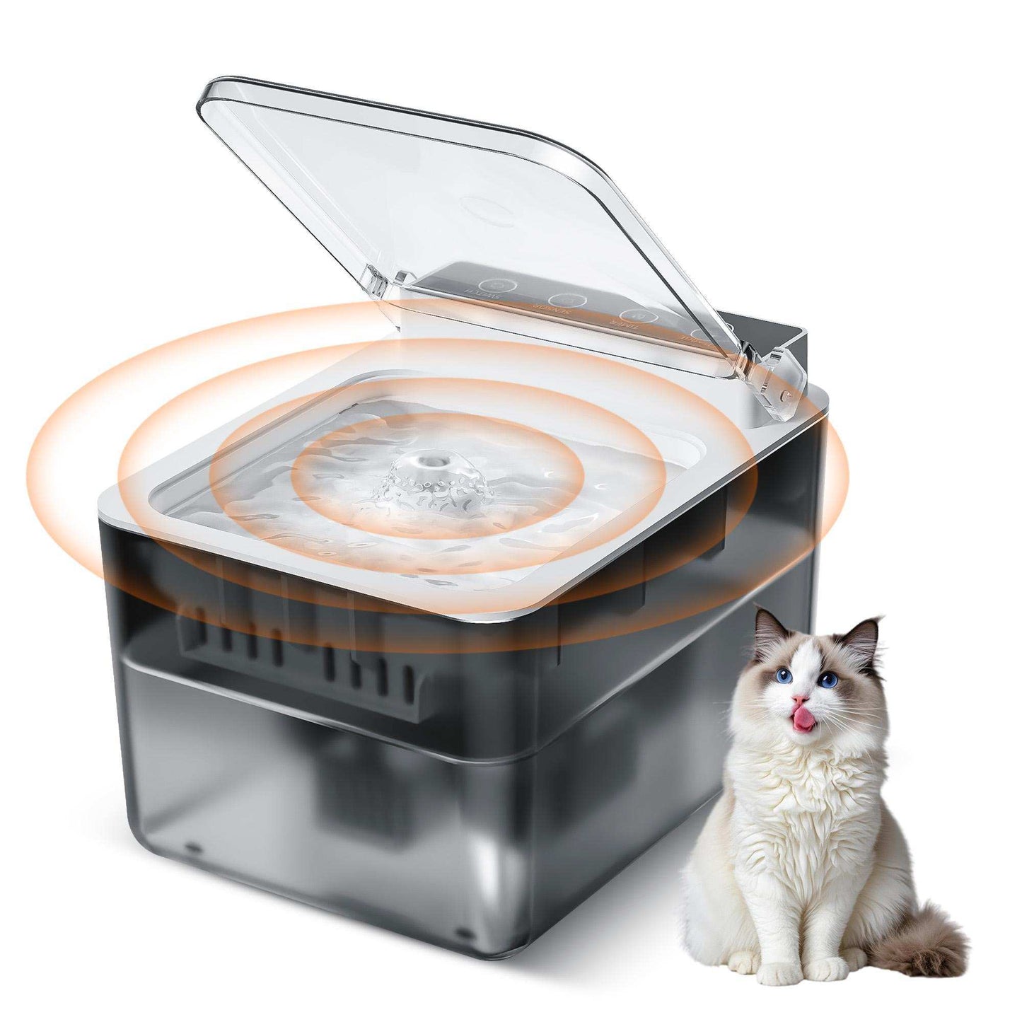 Wireless Charging Battery Driven 304 Stainless Steel Cat Automatic Induction Pet Water Fountain - Purrfect Pet Haven