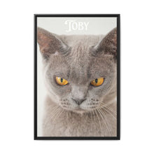 Personalized Photo Wall Art - Framed Matte Canvas Print for Pet Lovers - Customizable Name Print | Purrfect Pet Haven