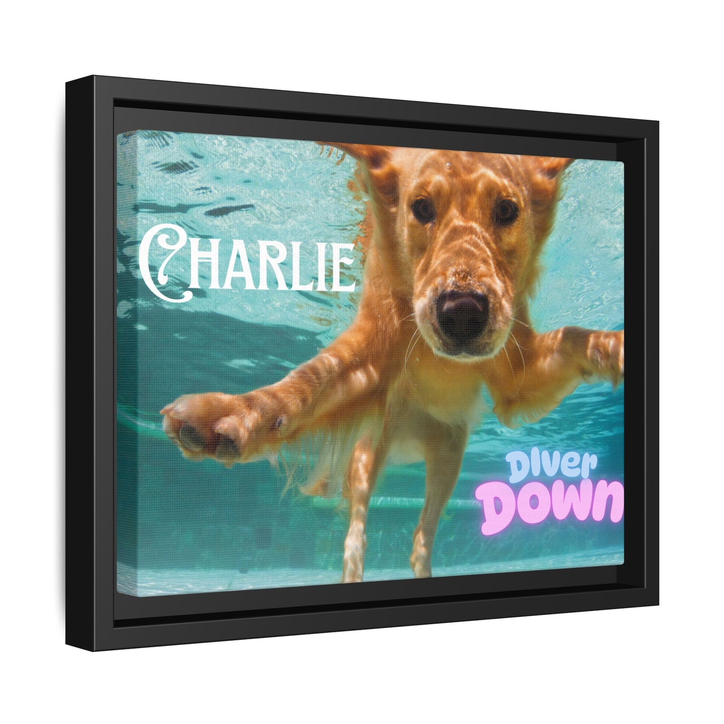 Framed Personalized Landscape Photo Canvas Wall Art - 'Add your Caption'