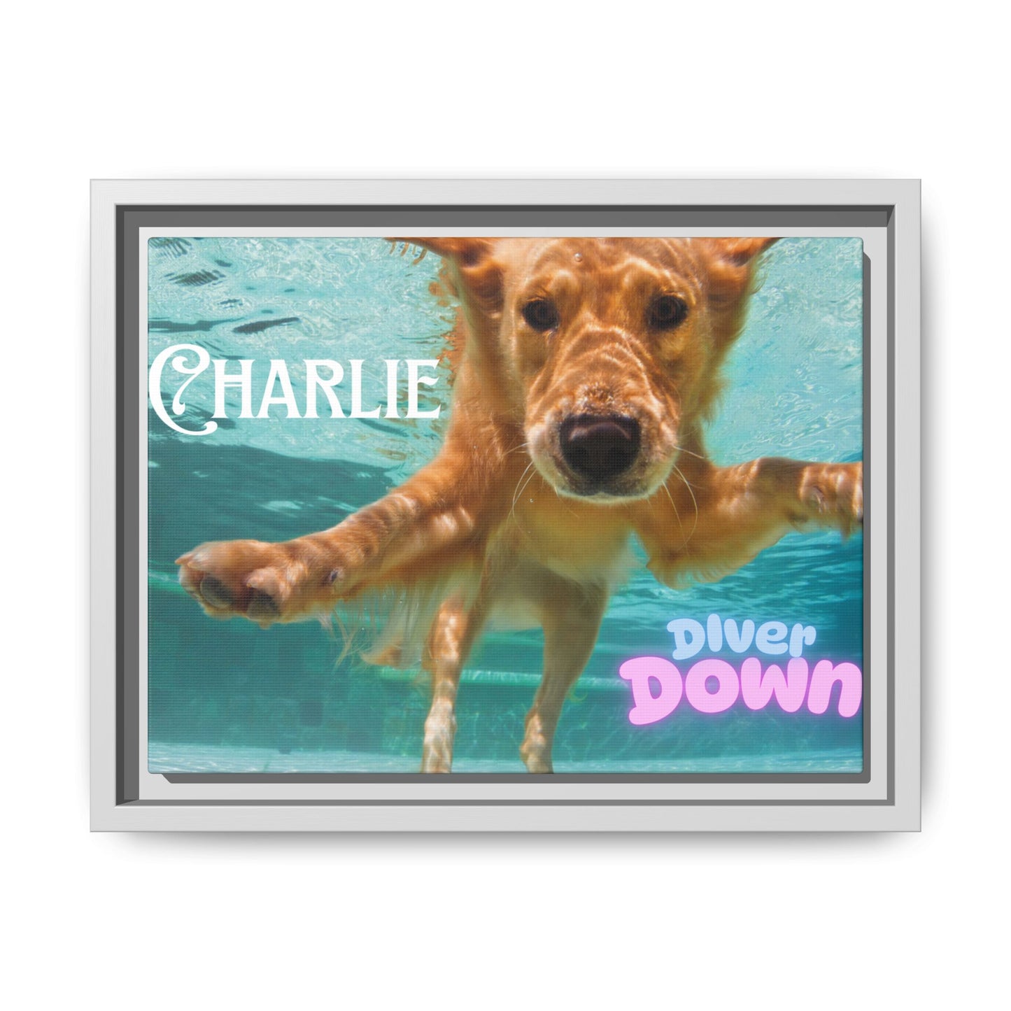 Framed Personalized Landscape Photo Canvas Wall Art - 'Add your Caption'