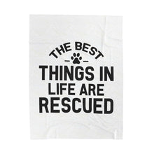 Inspirational Pet Best Rescue - Velveteen Plush Blanket