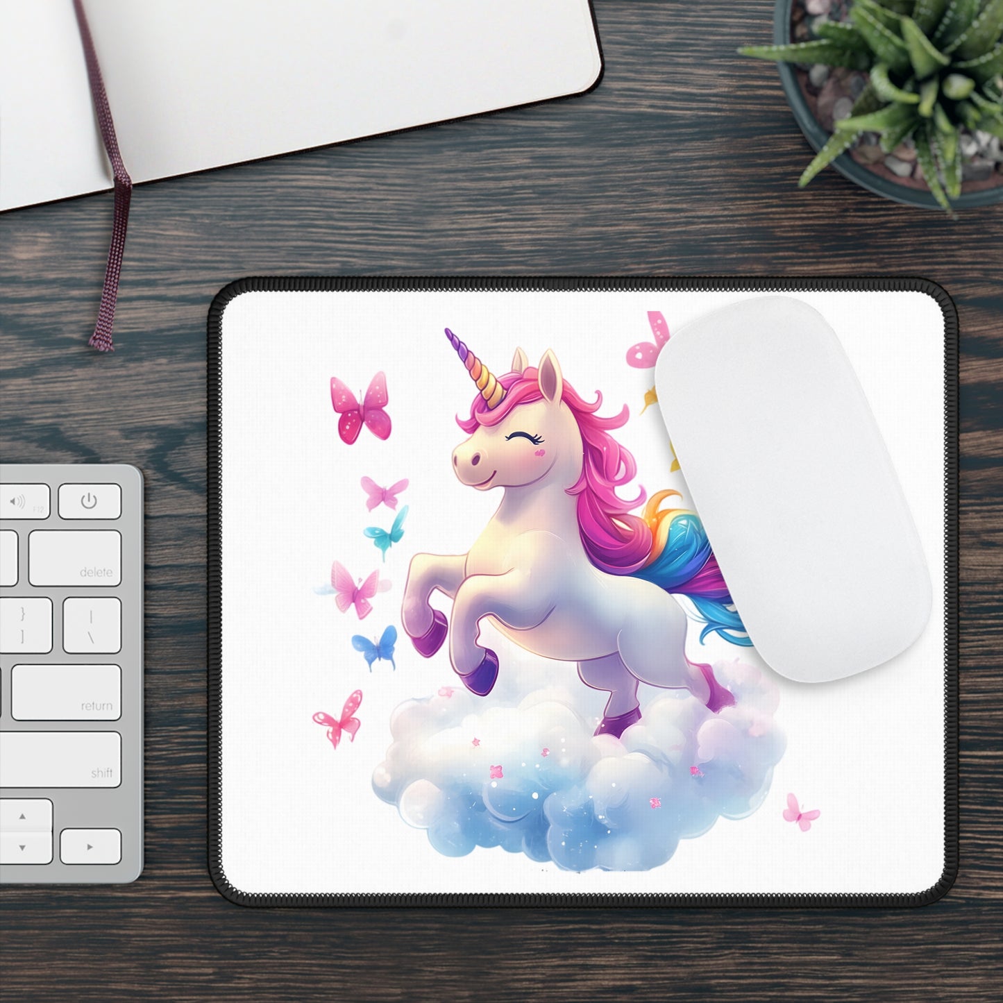 Fantasy Unicorn Gaming Mouse Pad - Colorful Butterfly Design | Purrfect Pet Haven