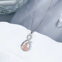 Love Heart Pendant Girl With Dog Necklace