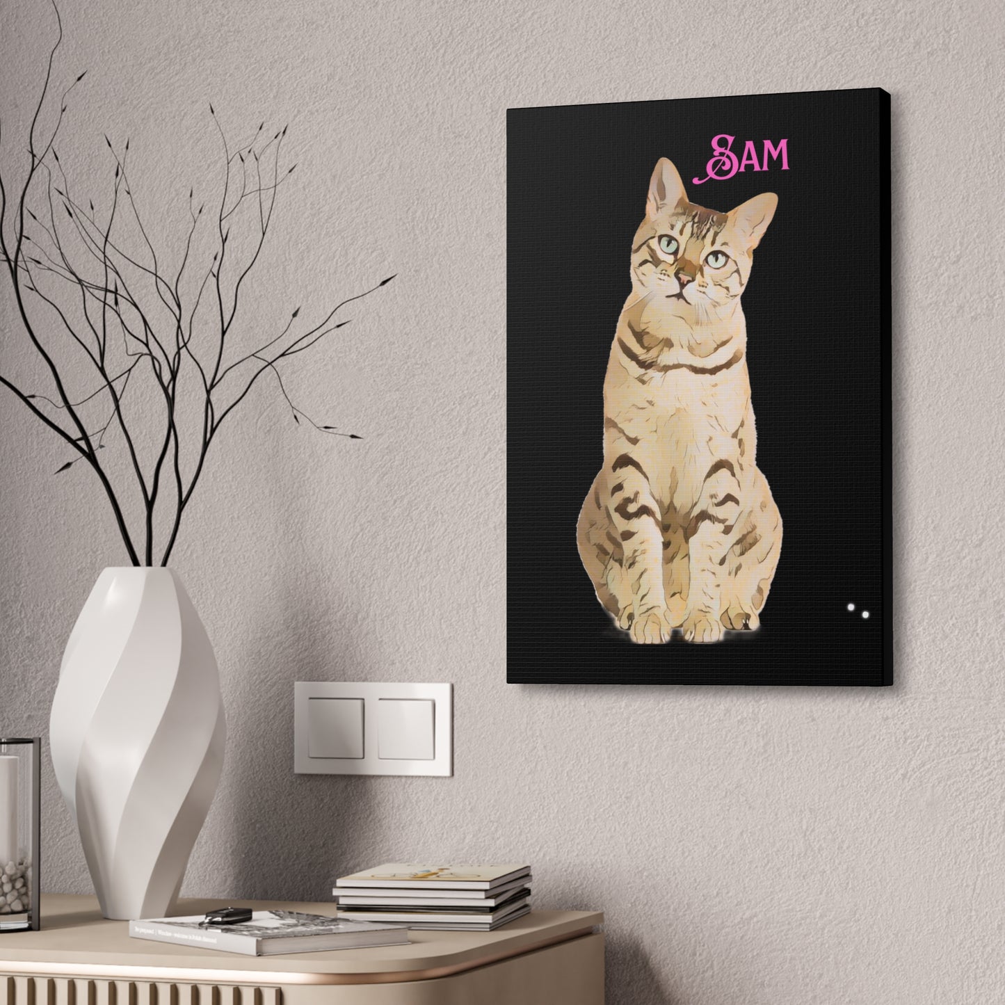 PAW-sonalized Black Canvas Print | Upload Photo~Choose size | Purrfect Pet Haven