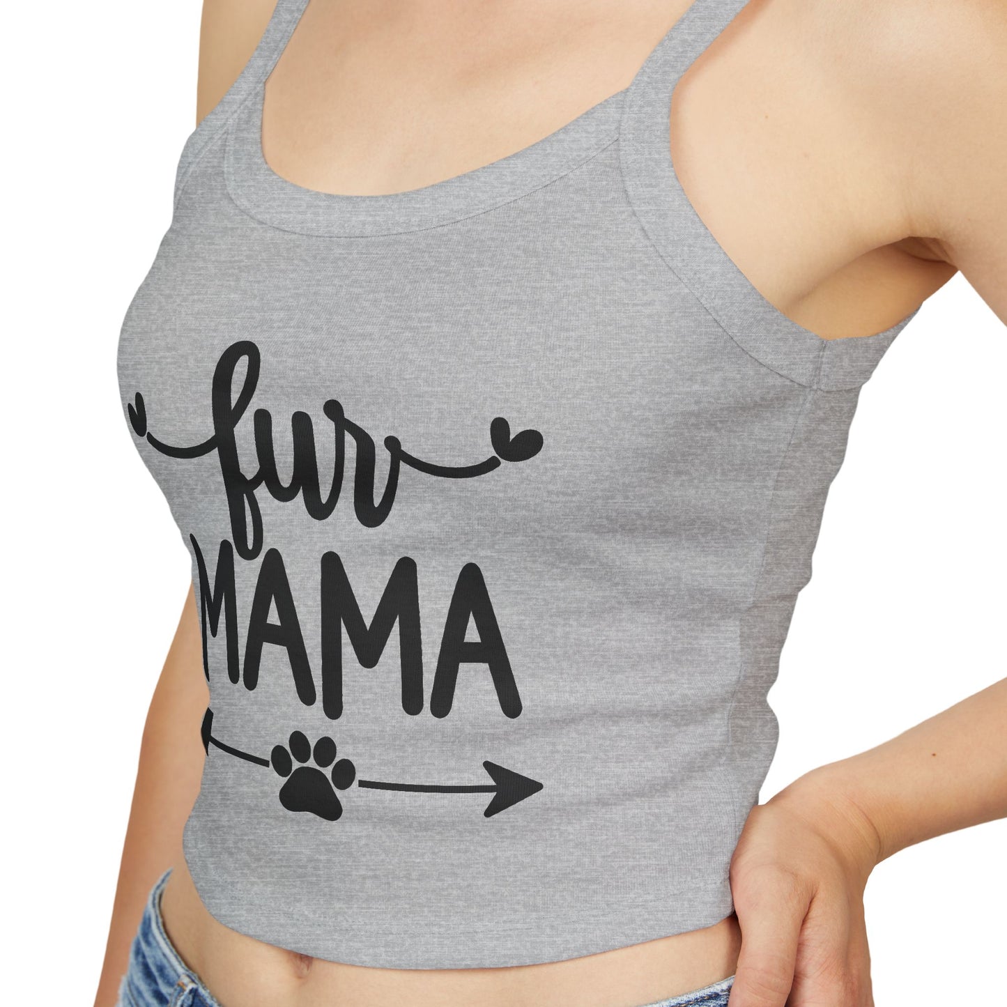 Fur Mama Spaghetti Strap Tank Top - Perfect for Dog Moms