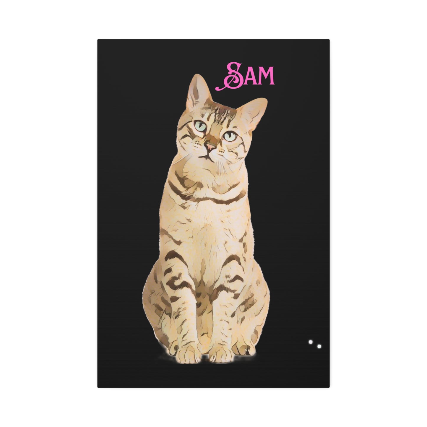 PAW-sonalized Black Canvas Print | Upload Photo~Choose size | Purrfect Pet Haven