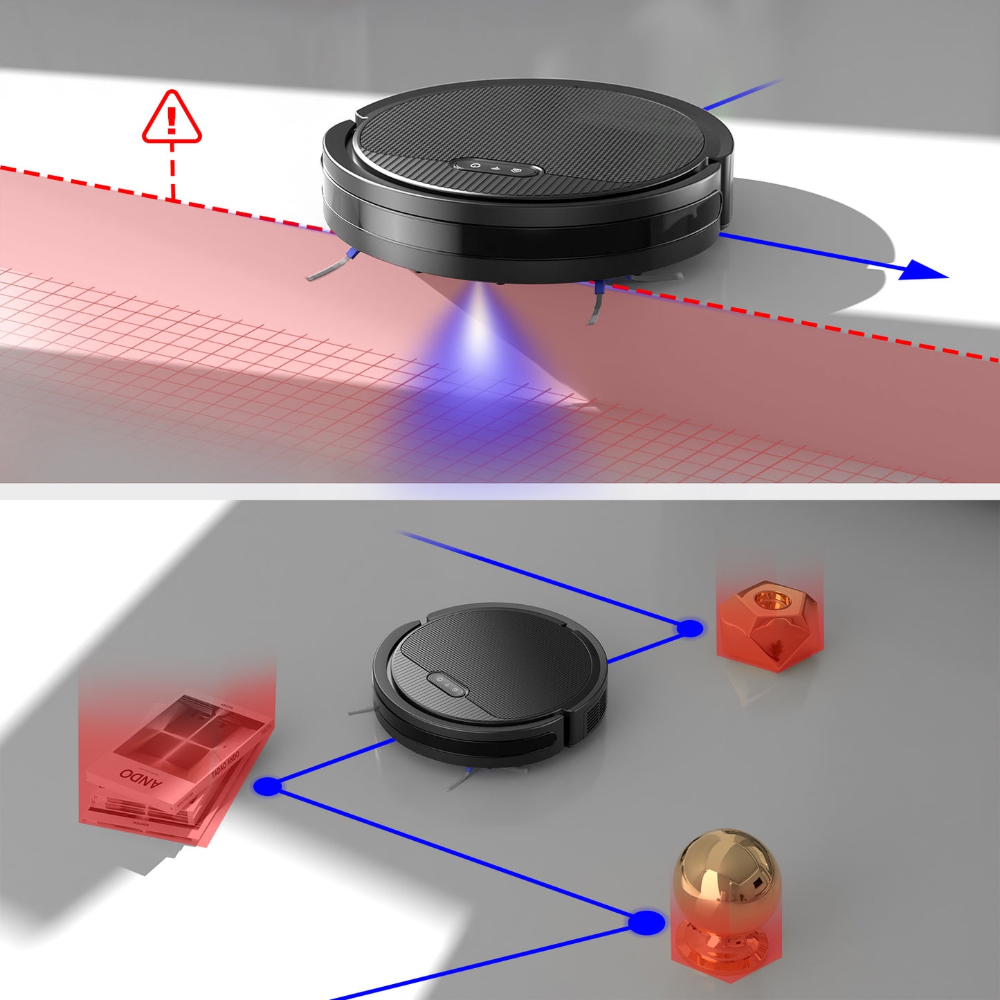 Pet Hair Robot Vacuum - 3-in-1 Cleaner