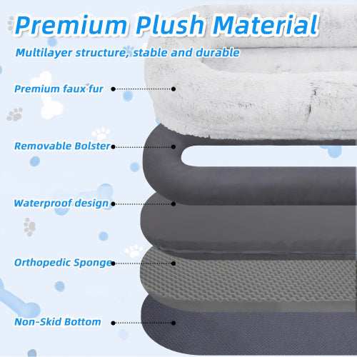 Human-Sized Dog Bed - Washable Orthopedic Extra Large - Purrfect Pet Haven
