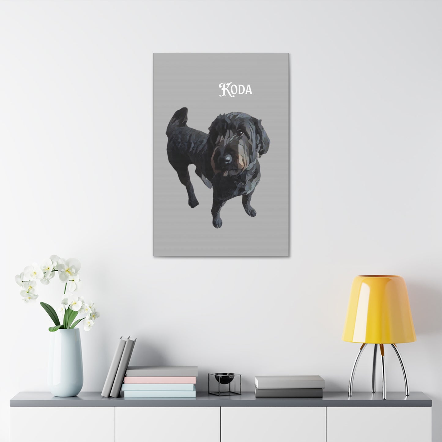 PAW-sonalized Light Grey Canvas Print | Upload Photo~Choose size | Purrfect Pet Haven