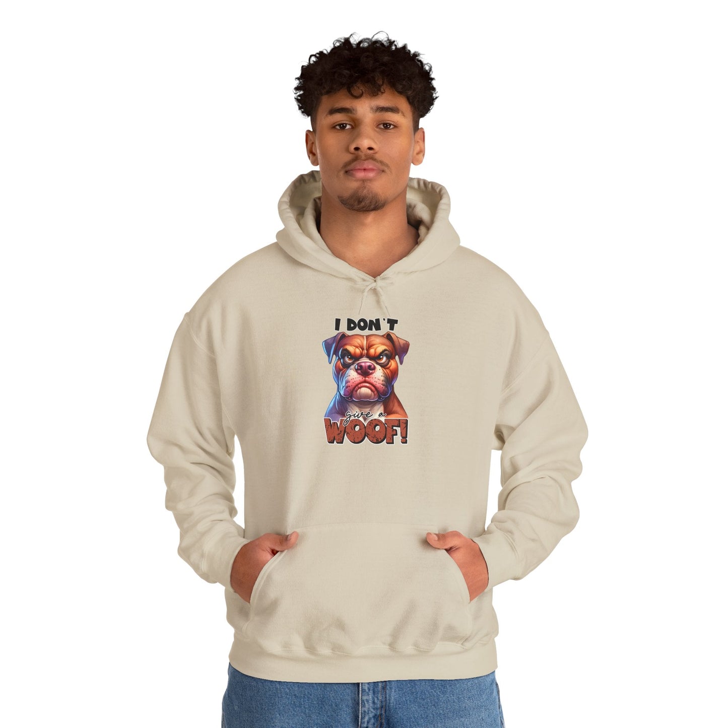 Fun Dog-Themed Unisex Hoodie - "I Don't Give a Woof" | Purrfect Pet Haven