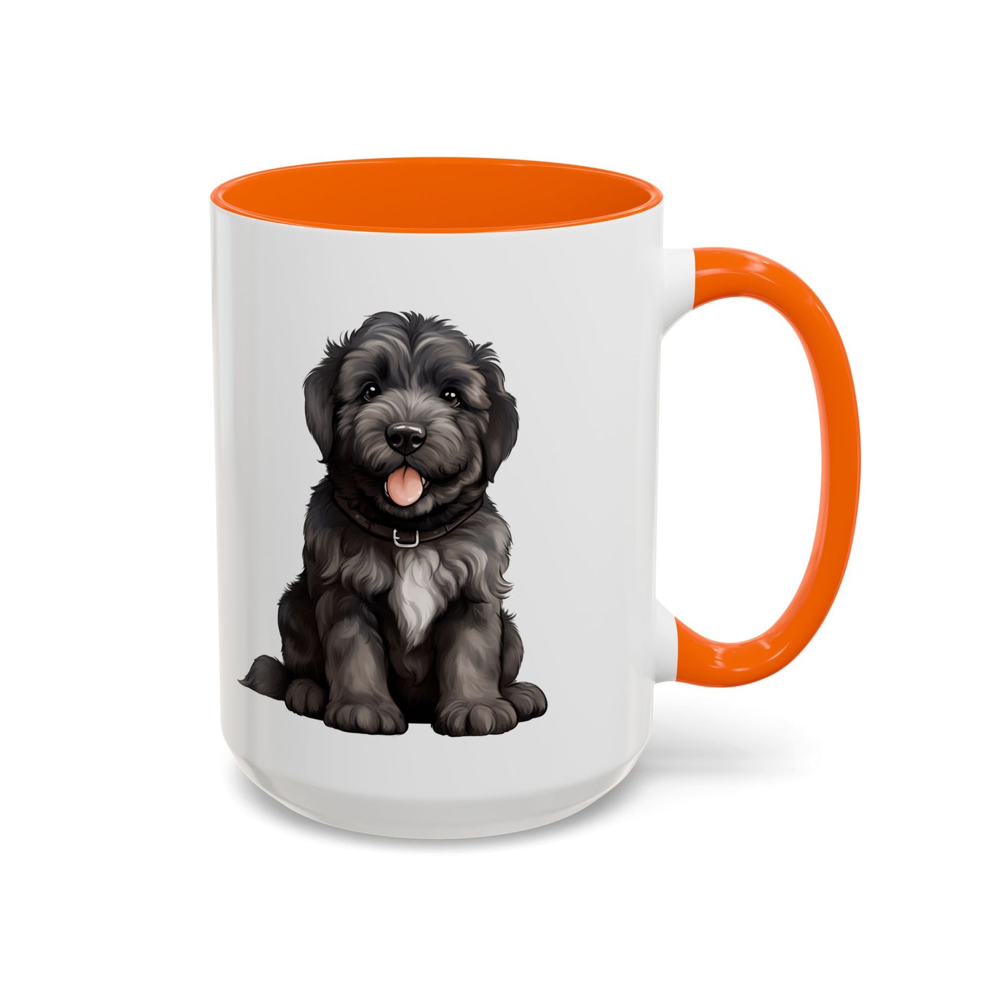 Cute Bouvier Des Flanders Dog Design Accent Coffee Mug - 11oz & 15oz