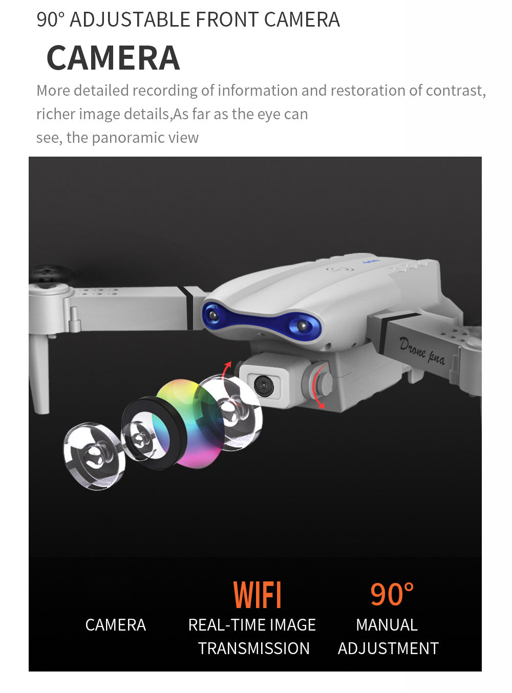 E99 Smart Pet Photography Drone - Foldable RC Camera with Real-Time Video