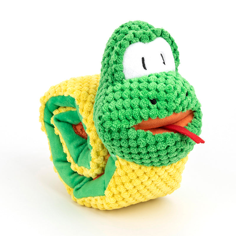 Snuffle Snake Treat Dispenser Puzzle Plush Toy IQ Training Squeaky Dog Toy