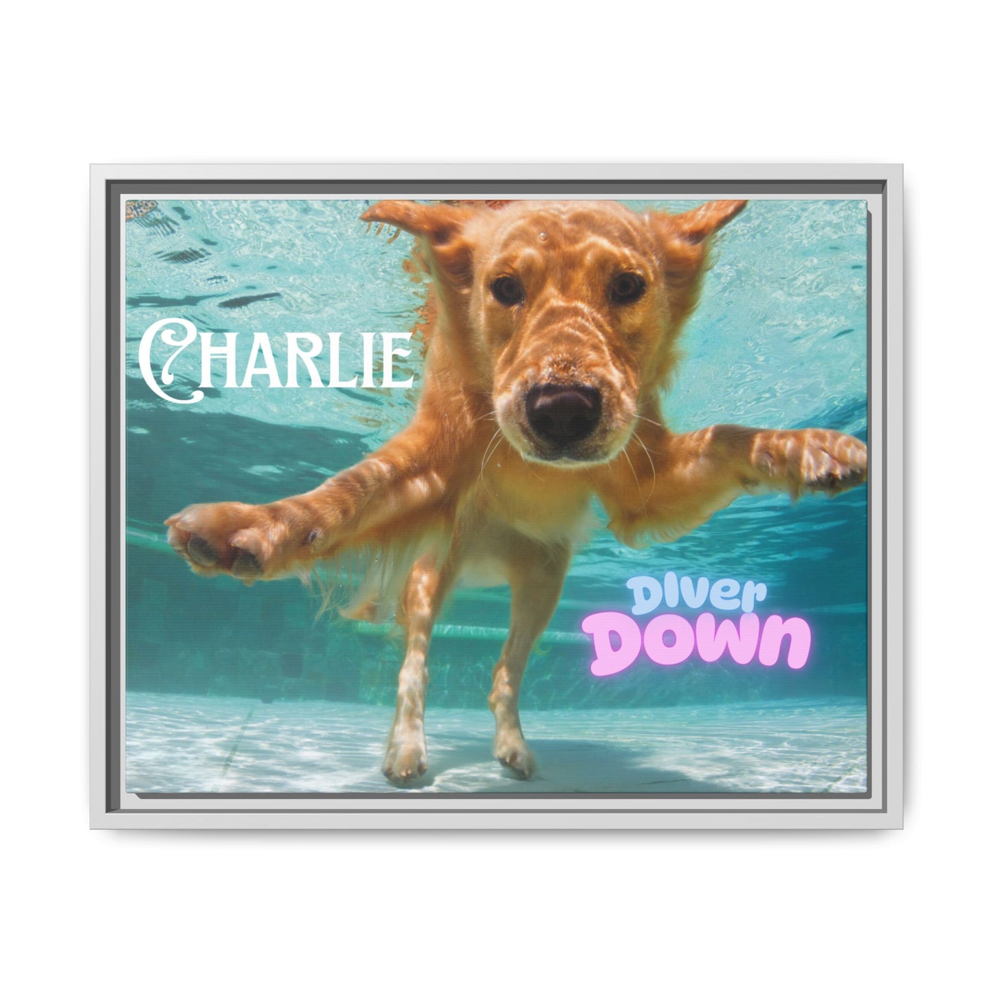 Framed Personalized Landscape Photo Canvas Wall Art - 'Add your Caption'
