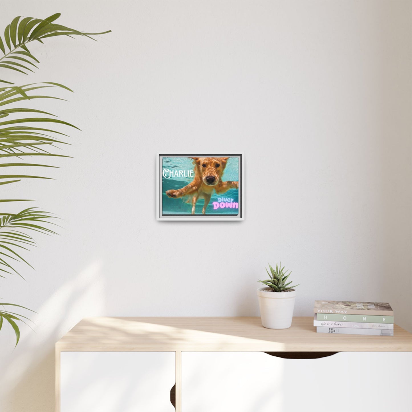 Framed Personalized Landscape Photo Canvas Wall Art - 'Add your Caption'